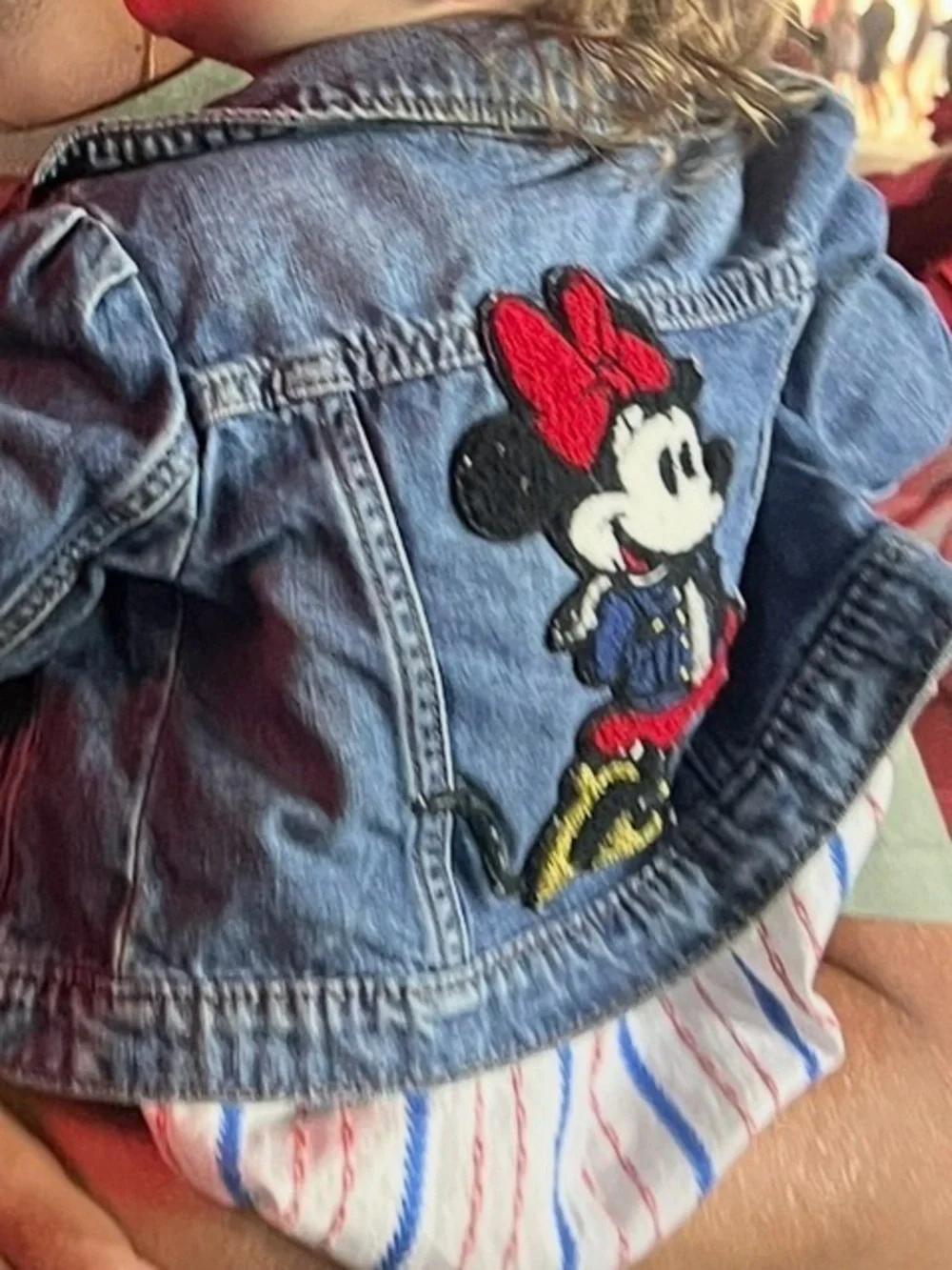 GAP Denim Disney Jean Jacket with Minnie Mouse